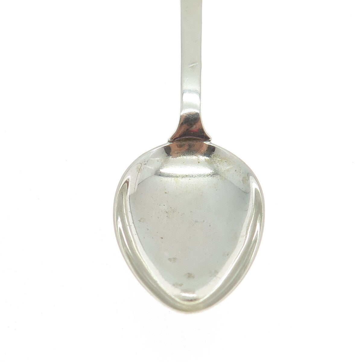 800 Silver Antique France Enamel Praha / Prague Coffee Spoon
