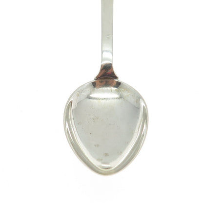 800 Silver Antique France Enamel Praha / Prague Coffee Spoon
