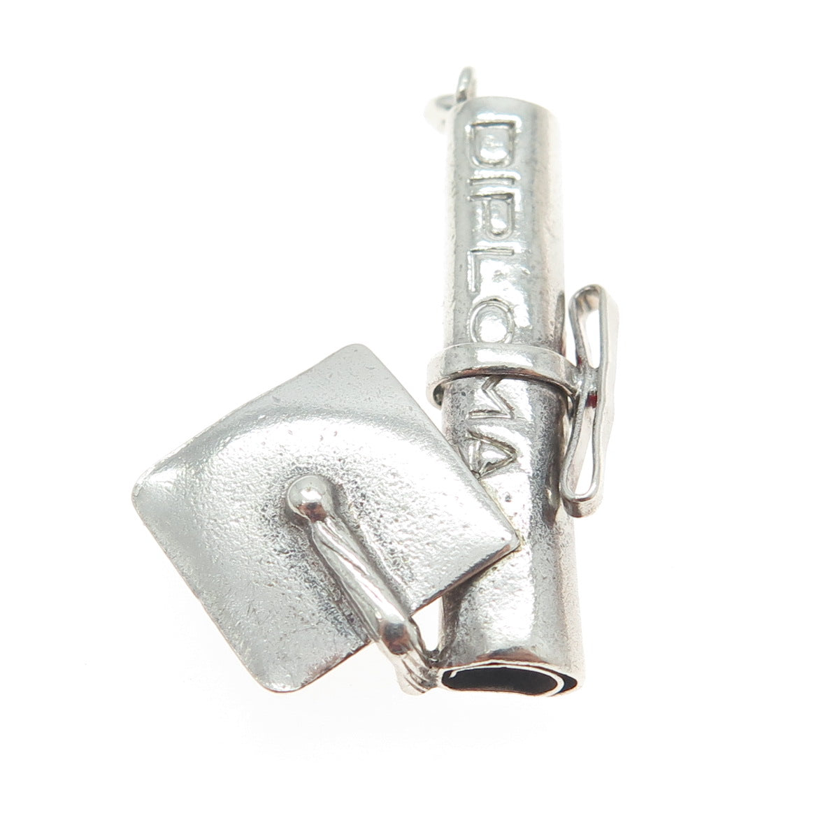 925 Sterling Silver Vintage Diploma Graduation Charm Pendant