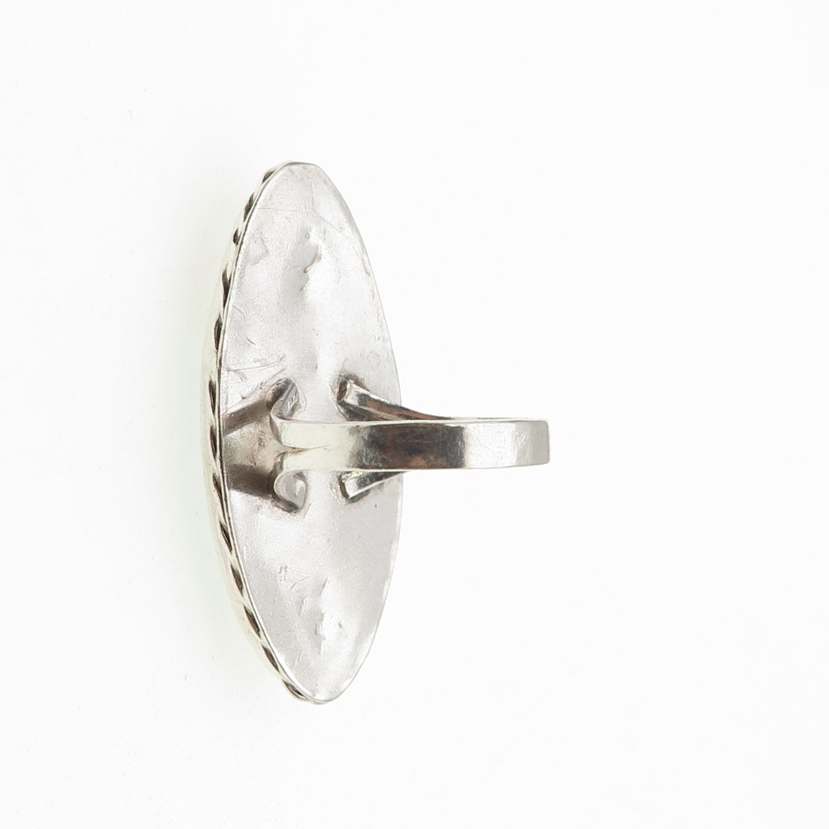 Old Pawn Sterling Silver Vintage Southwestern Turquoise Onyx MOP Ring Size 6.25