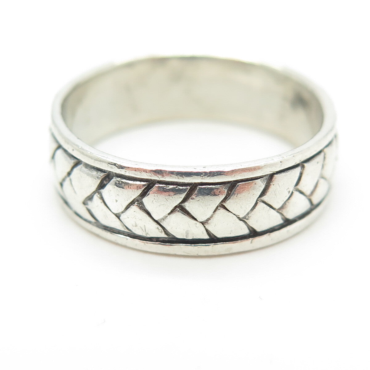 MWS Mark Washerman Samara 925 Sterling Silver Vintage Woven Band Ring Size 9.75