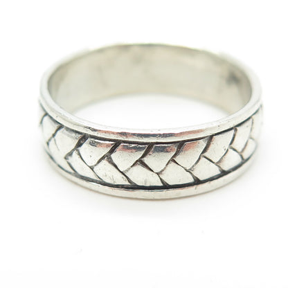 MWS Mark Washerman Samara 925 Sterling Silver Vintage Woven Band Ring Size 9.75