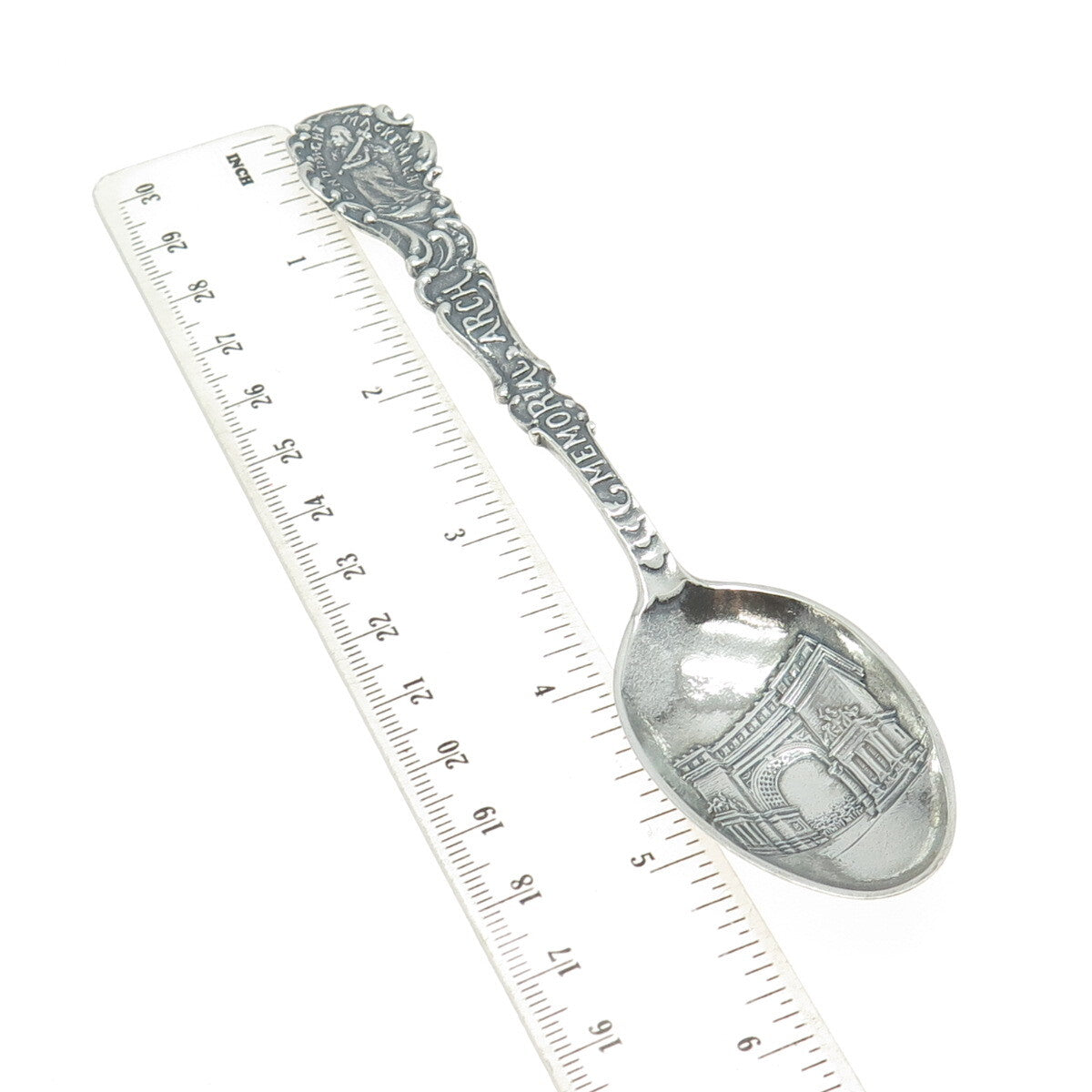 GORHAM 925 Sterling Silver Antique Memorial Arch States & Cities Coffee Spoon