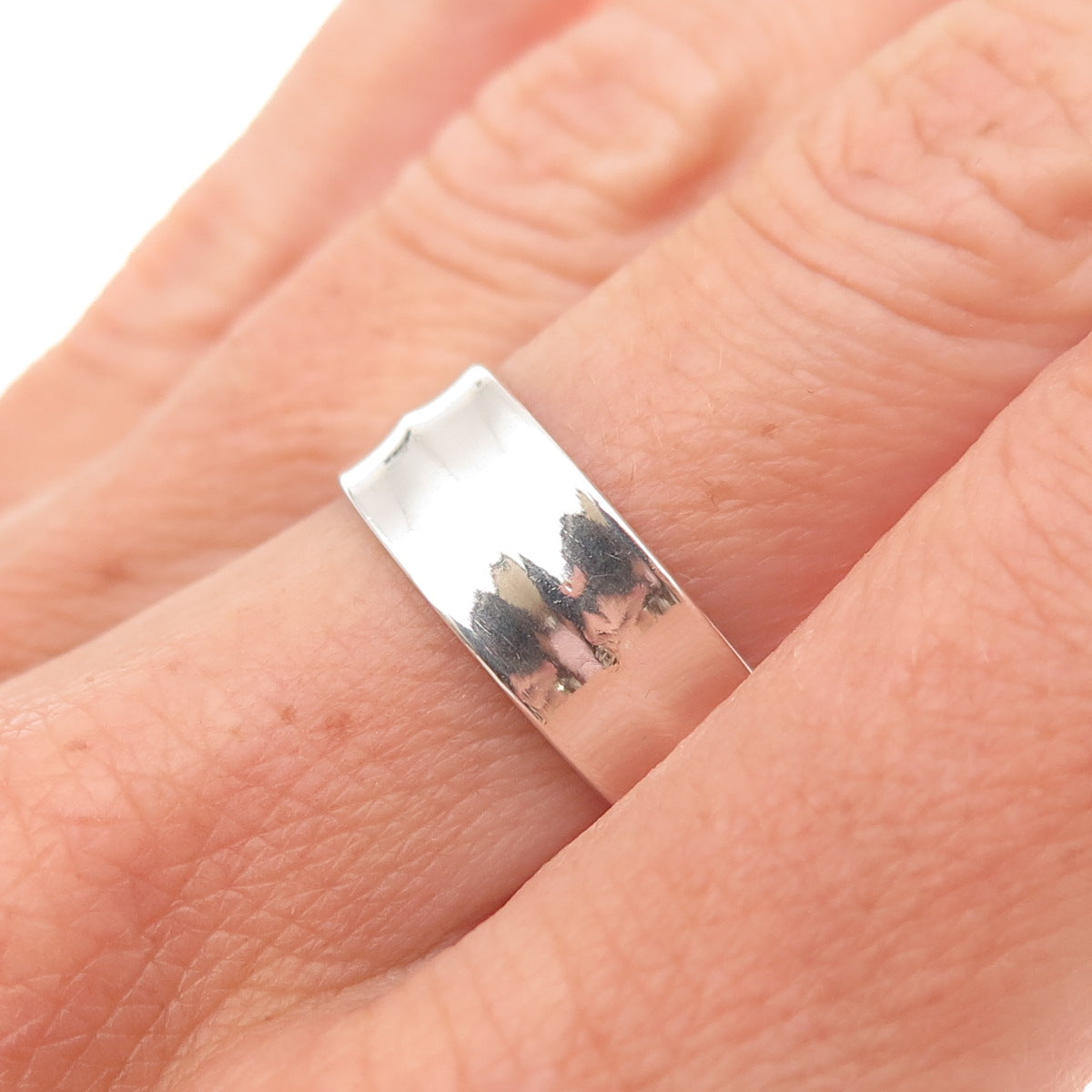 Laurel Elliot 925 Sterling Silver Vintage Aequalitas Band Ring Size 7