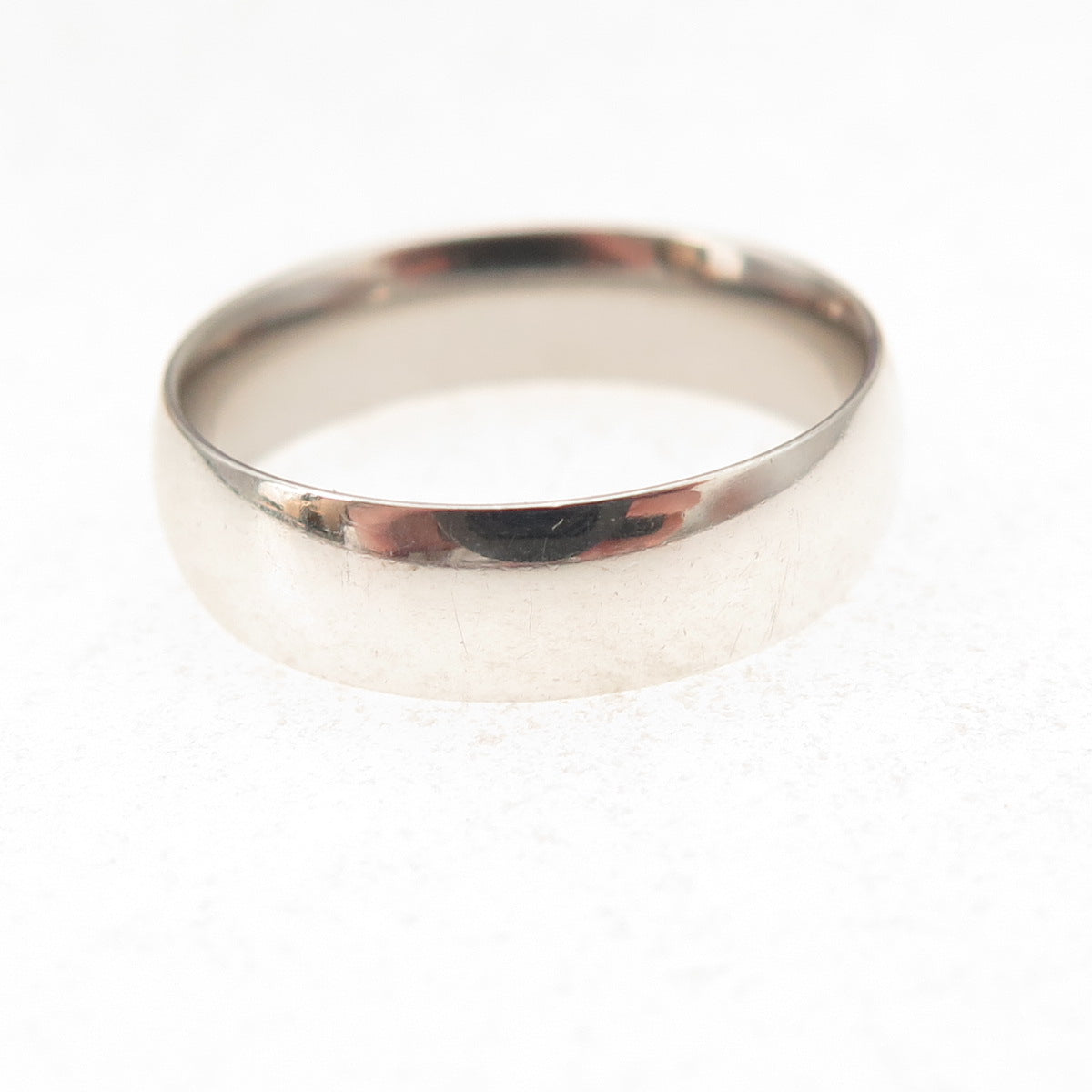 925 Sterling Silver Vintage Classic Wedding Band Ring Size 6.25