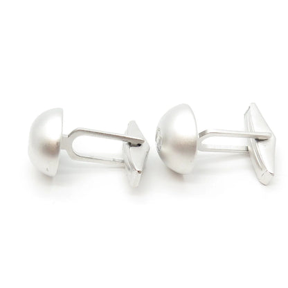 925 Sterling Silver Vintage Round-Cut C Z Cufflinks