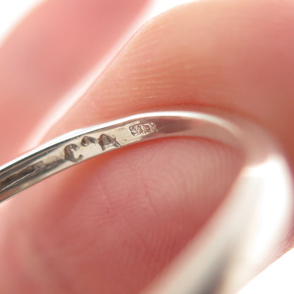 CHATEAU D'ARGENT 925 Sterling Silver Vintage Real White Topaz Ring Size 7.75