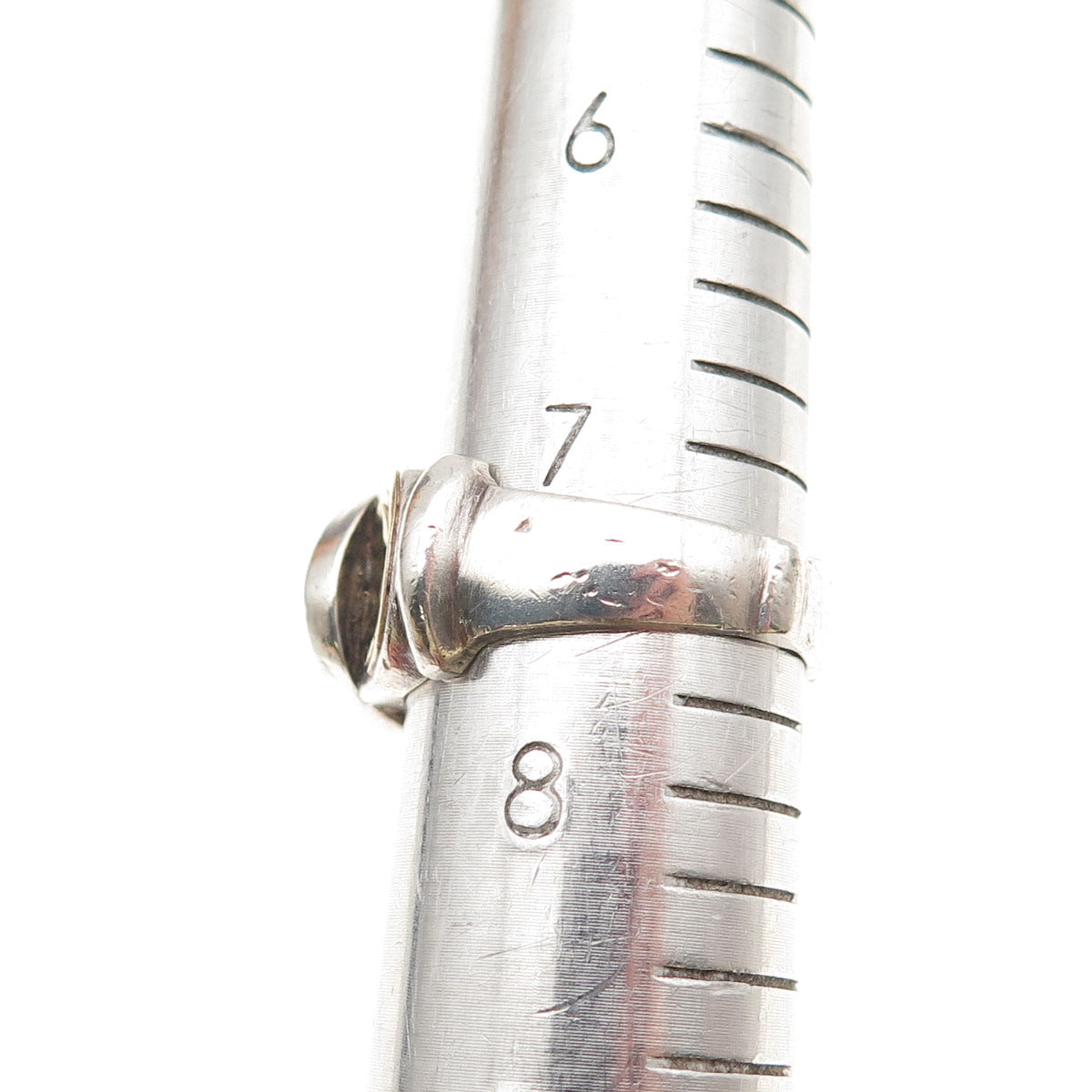 800 Silver Vintage Egypt Arabic Script Oxidized Ring Size 7.5