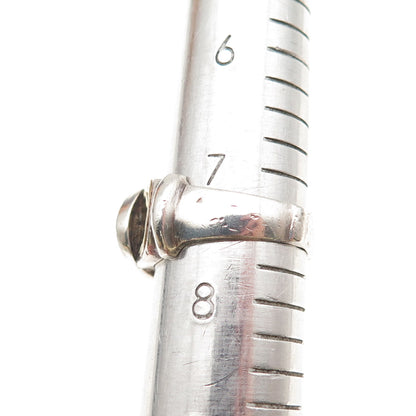 800 Silver Vintage Egypt Arabic Script Oxidized Ring Size 7.5