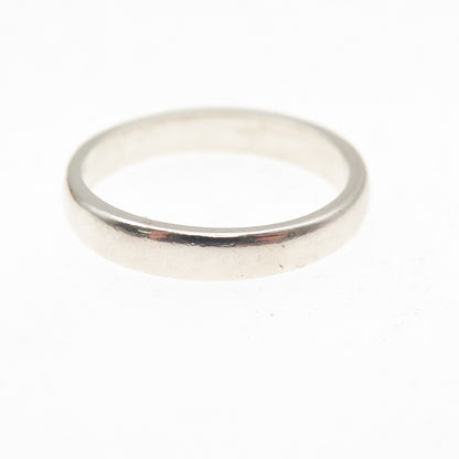 925 Sterling Silver Vintage Classic Wedding Band Ring Size 5