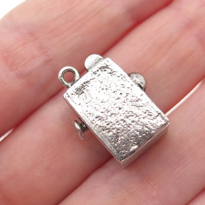 DANECRAFT 925 Sterling Silver Vintage Slot Machine Casino Mini 3D Charm Pendant
