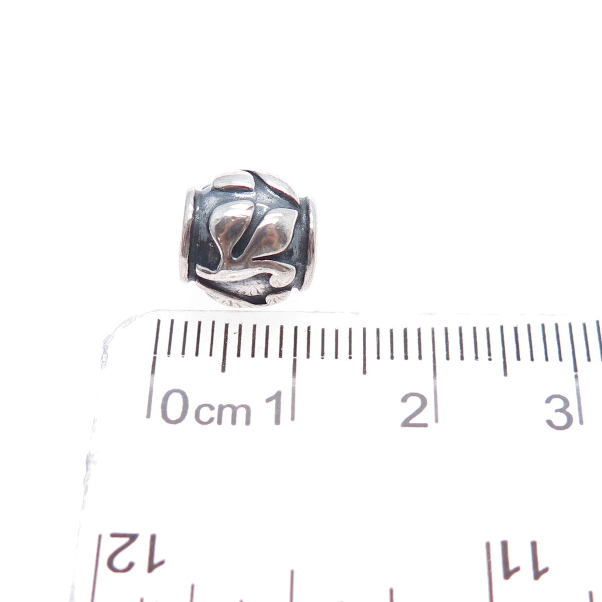 PANDORA 925 Sterling Silver Friendly Florets Slide Bead Charm