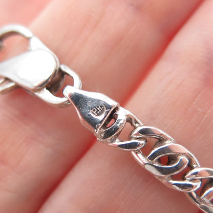 925 Sterling Silver Vintage Italy Celtic Anchor Chain Necklace 20"