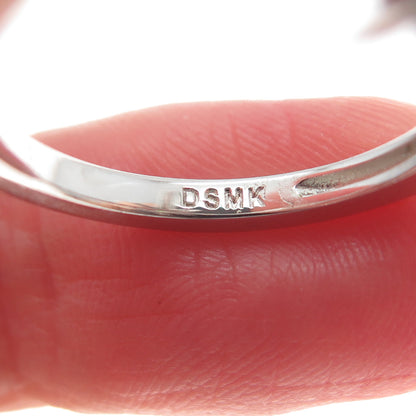 DSMK 925 Sterling Silver Round-Cut C Z Star of Bethlehem Ring Size 7.25