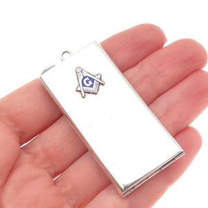 Watrous International Sterling Silver Antique Enamel Masonic Locket Case #514