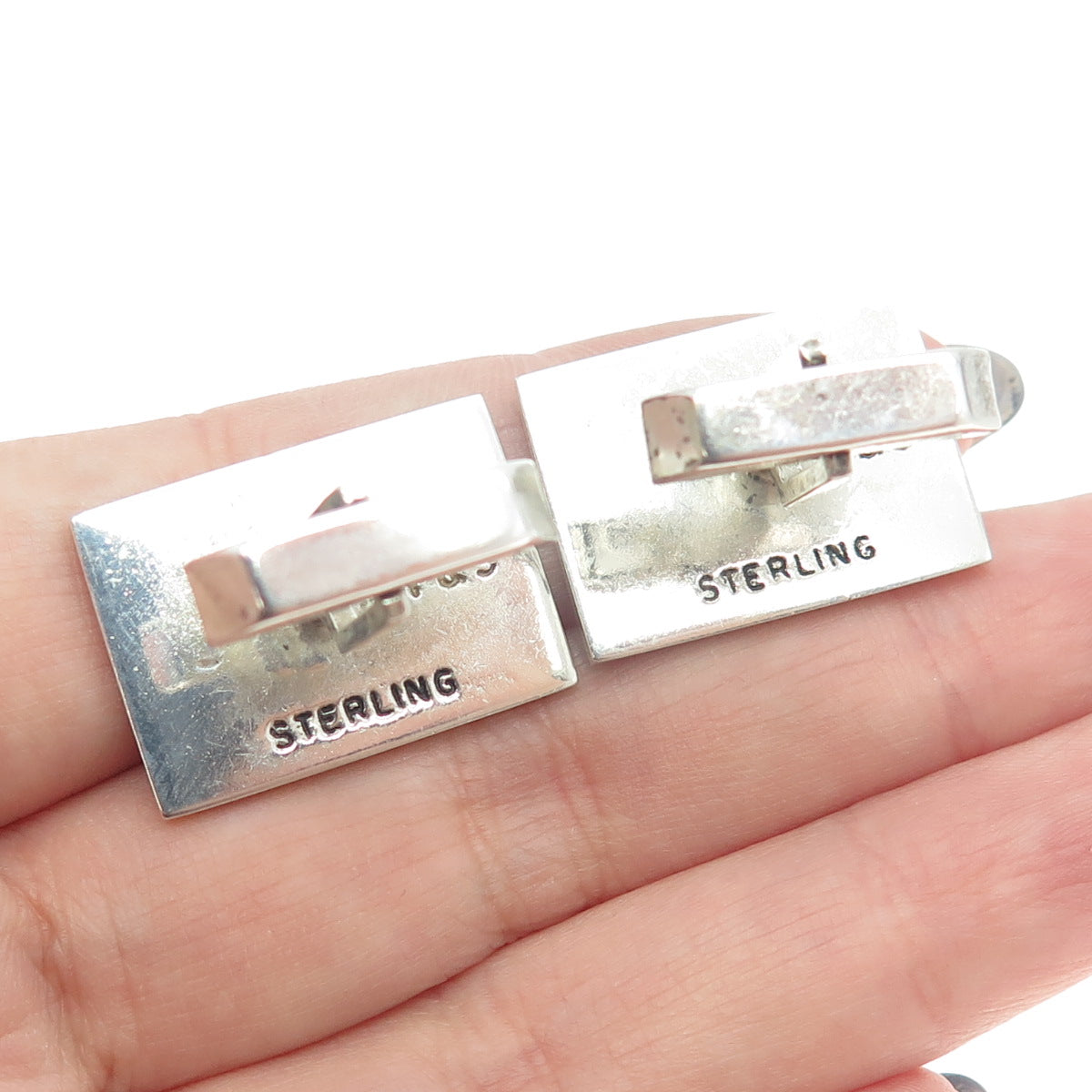 FENWICK & SAILORS Sterling Silver Vintage Hollywood Park Race Track Cufflinks