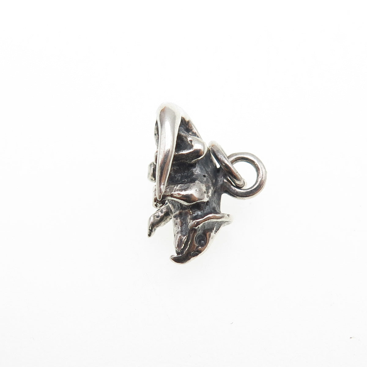 925 Sterling Silver Vintage Dinosaur Oxidized Mini 3D Charm Pendant