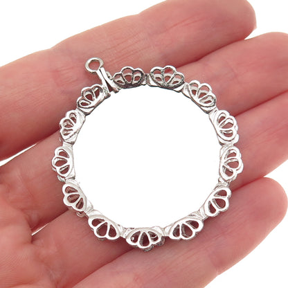 Town & Country 925 Sterling Silver Vintage Engravable Round Tag Charm Pendant