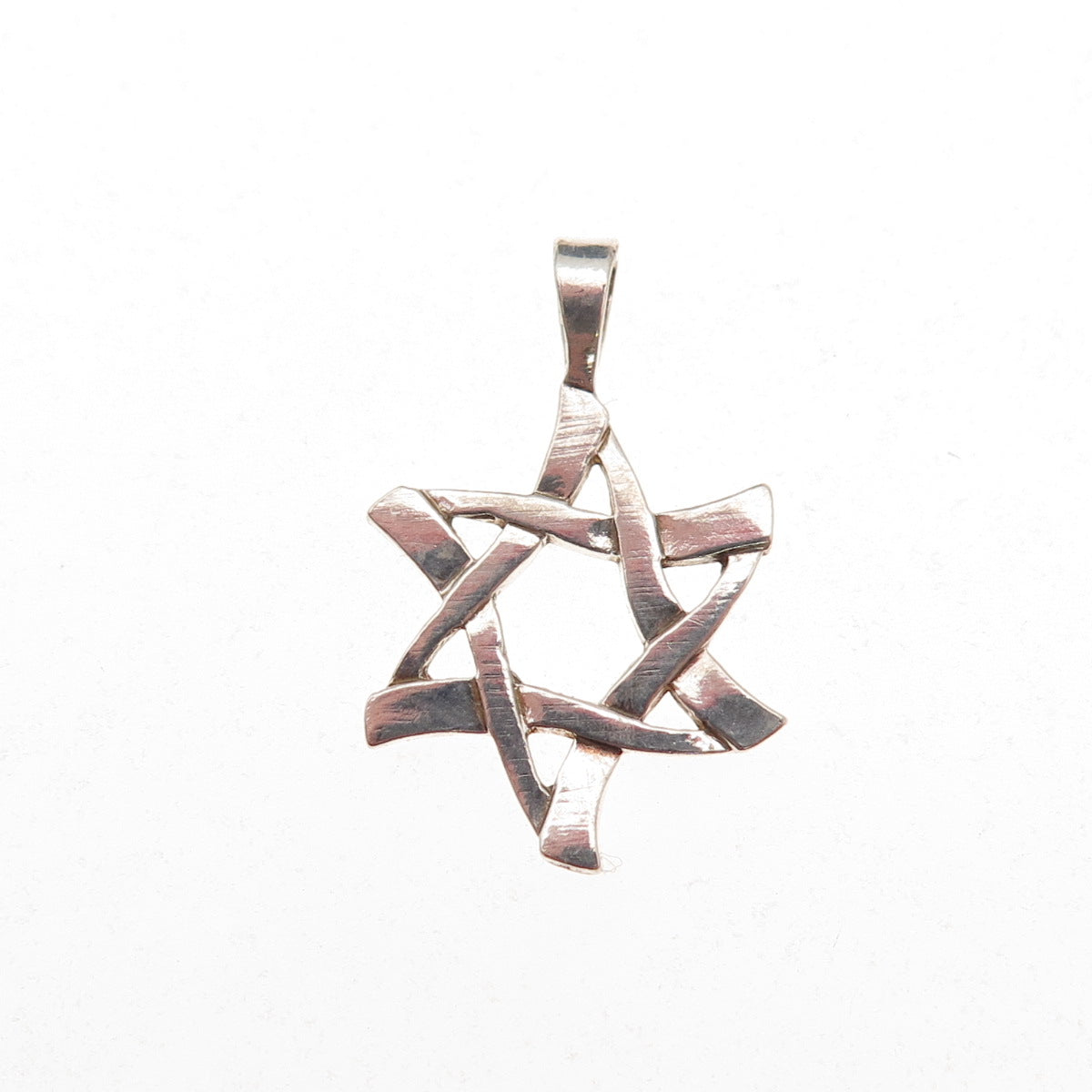 Kabana 925 Sterling Silver Vintage Star of David Oxidized Charm Pendant