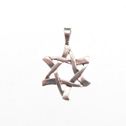 Kabana 925 Sterling Silver Vintage Star of David Oxidized Charm Pendant