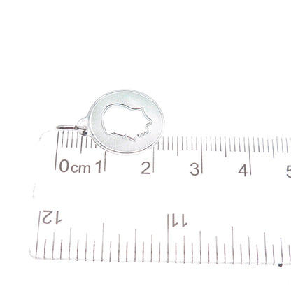 A & Z 925 Sterling Silver Vintage Boy's Face Profile Minimalist Charm Pendant