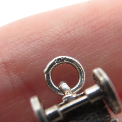 PAYTON PEPPER & SONS Sterling Vintage 1956 Birmingham Horse Carriage 3D Pendant