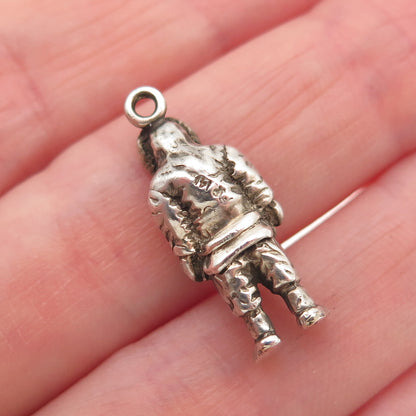 Old Pawn 925 Sterling Silver Vintage Alaskan Inuit Oxidized Mini Charm Pendant