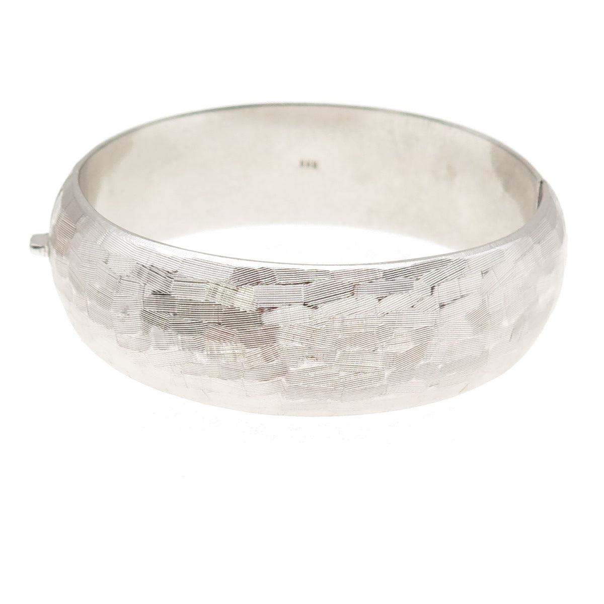 ORB Otto Robert Bade 925 Sterling Antique Art Deco Brushed Bangle Bracelet 7.5"