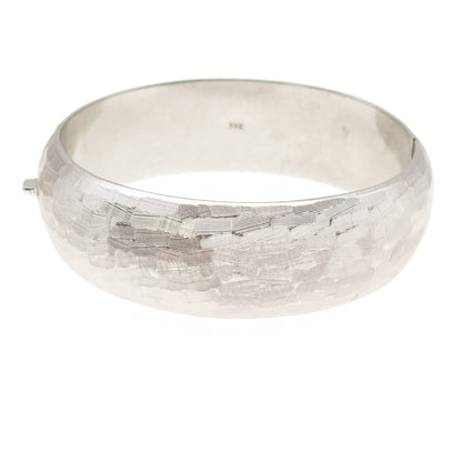 ORB Otto Robert Bade 925 Sterling Antique Art Deco Brushed Bangle Bracelet 7.5"
