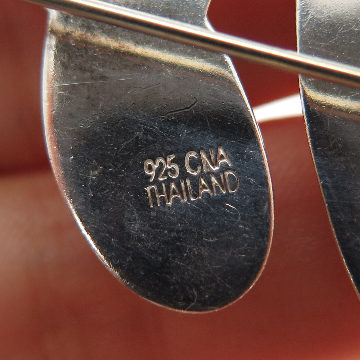 CNA PRANDA 925 Sterling Silver Vintage Modernist Twisted Pin Brooch