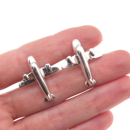 Thomas & Benno 925 Sterling Silver Vintage Airplane Cufflinks