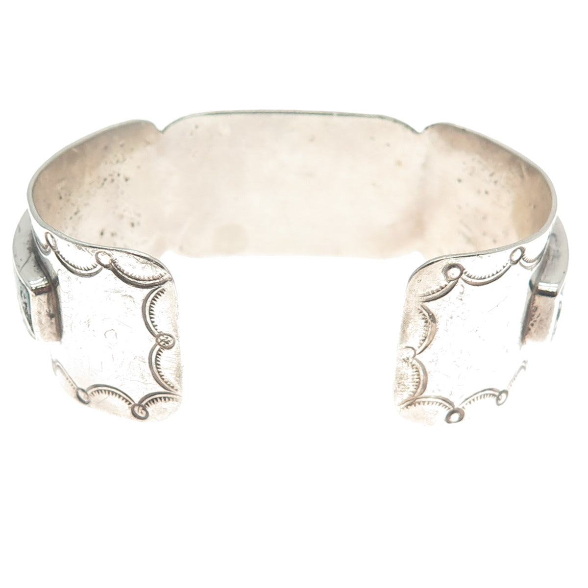 Old Pawn Sterling Vintage Multi-Turquoise Adjustable Watch Band Bracelet 6.5"