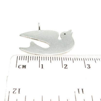 Old Pawn 925 Sterling Silver Vintage TC Southwestern Bird Charm Pendant