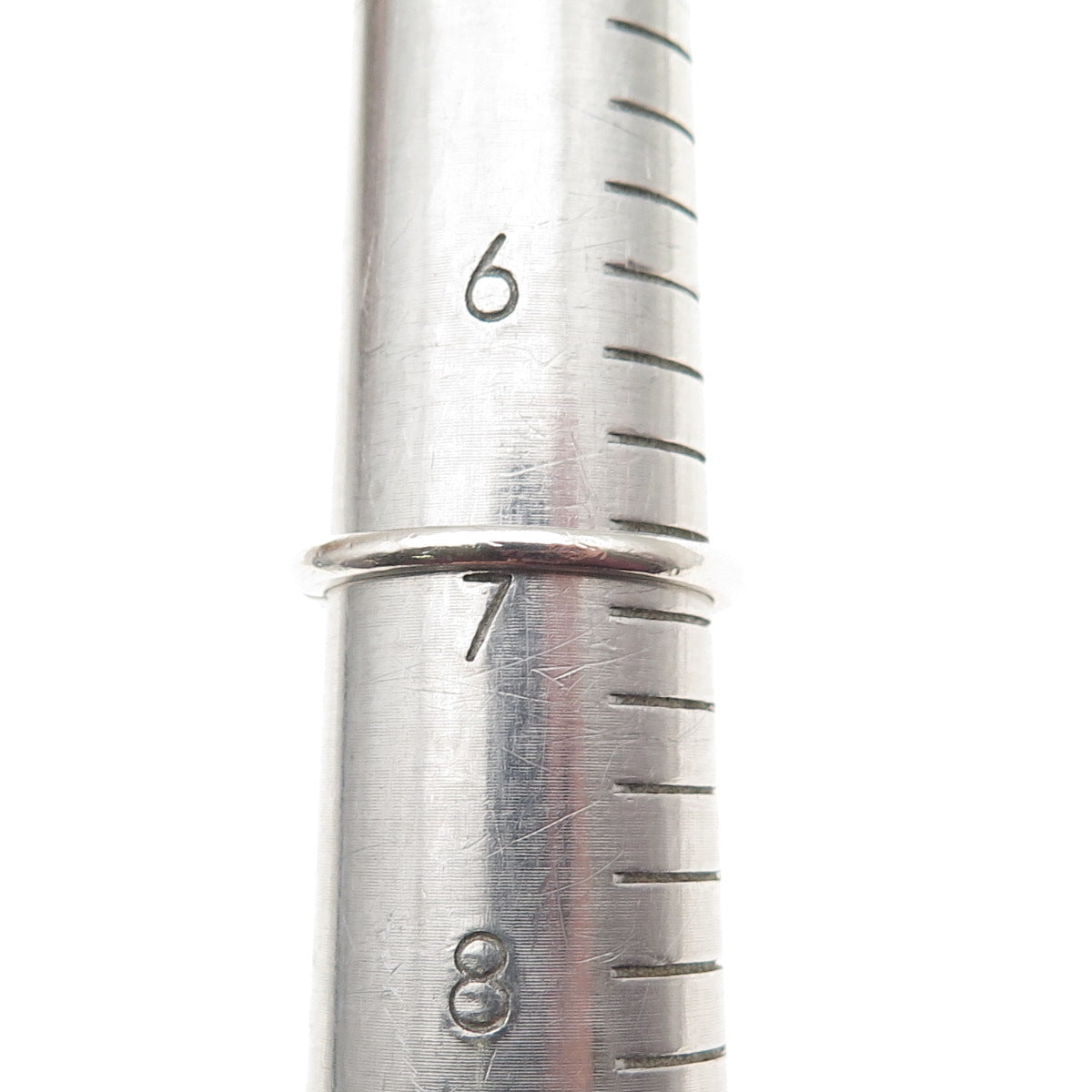 CAROLYN POLLACK 925 Sterling Vintage Real Turquoise Inlay Stackable Ring Size 7