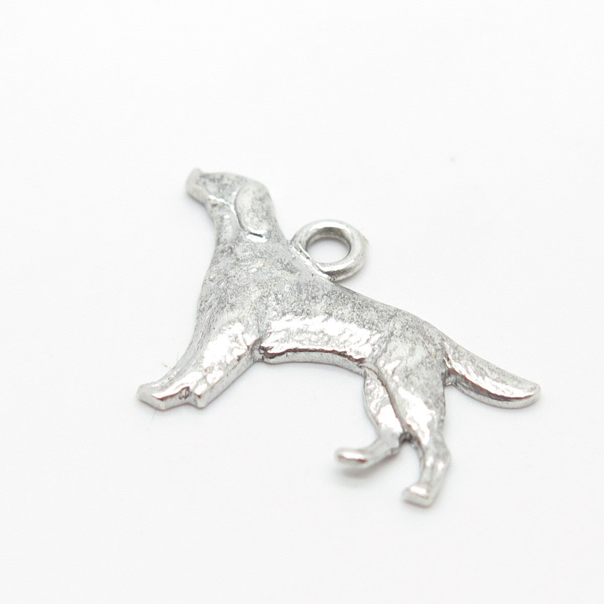 925 Sterling Silver Vintage STG JMF Dog Charm Pendant