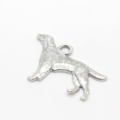 925 Sterling Silver Vintage STG JMF Dog Charm Pendant