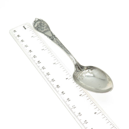 GORHAM 925 Sterling Silver Antique Art Deco Aquarius Zodiac January Coffee Spoon