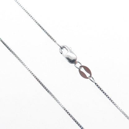 925 Sterling Silver Real Emerald-Cut Amethyst & C Z Box Chain Necklace 18"