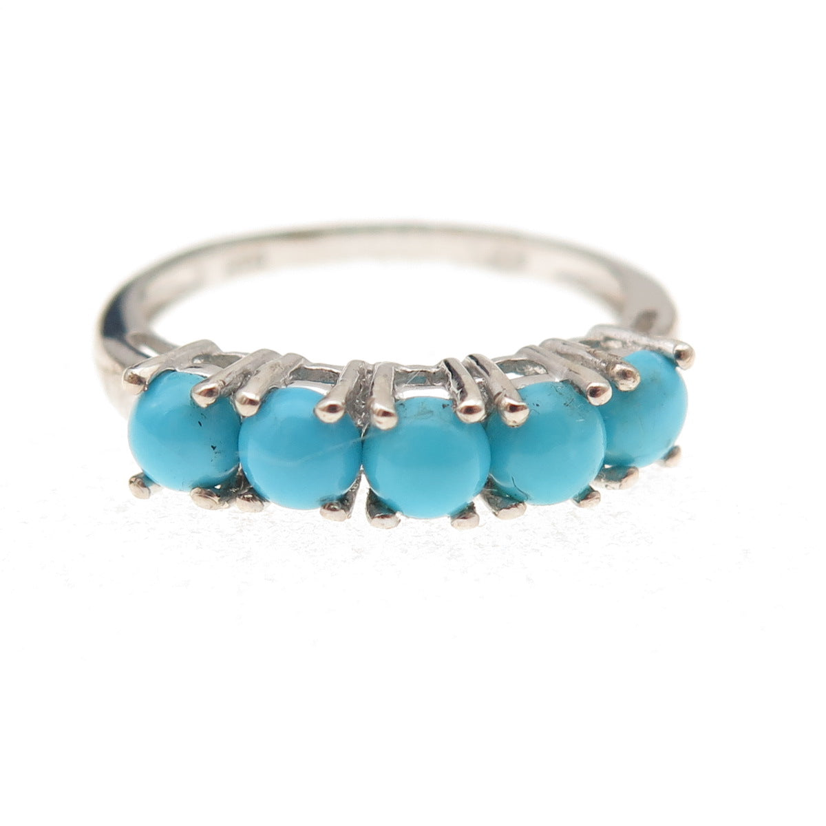 Chuck Clemency 925 Sterling Silver Real Sleeping Beauty Turquoise Ring Size 8.25