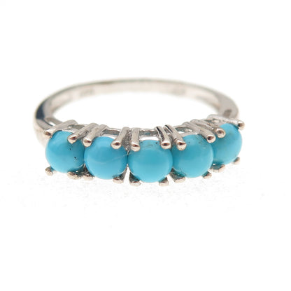 Chuck Clemency 925 Sterling Silver Real Sleeping Beauty Turquoise Ring Size 8.25