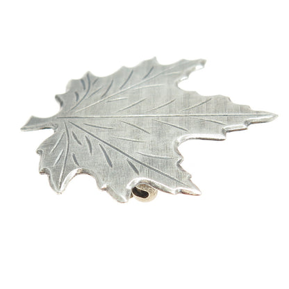 BEAU 925 Sterling Silver Vintage Maple Leaf Pin Brooch