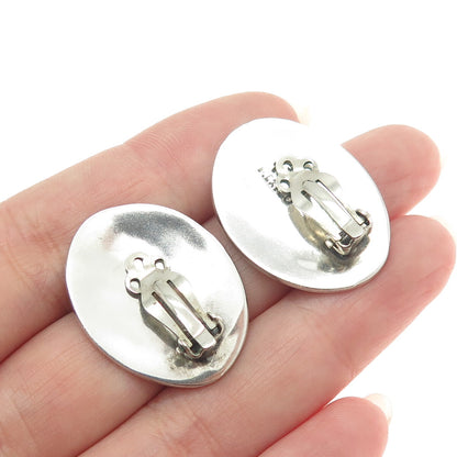 925 Sterling Silver Vintage Mexico Bear Paw Clip On Earrings