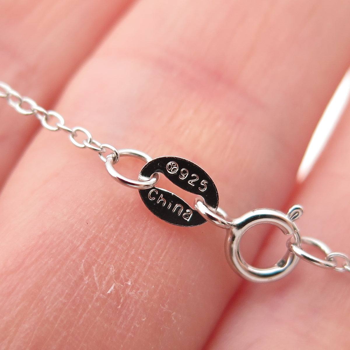 Sun 925 Sterling Silver Real Round-Cut Diamond Love Cable Chain Necklace 18"