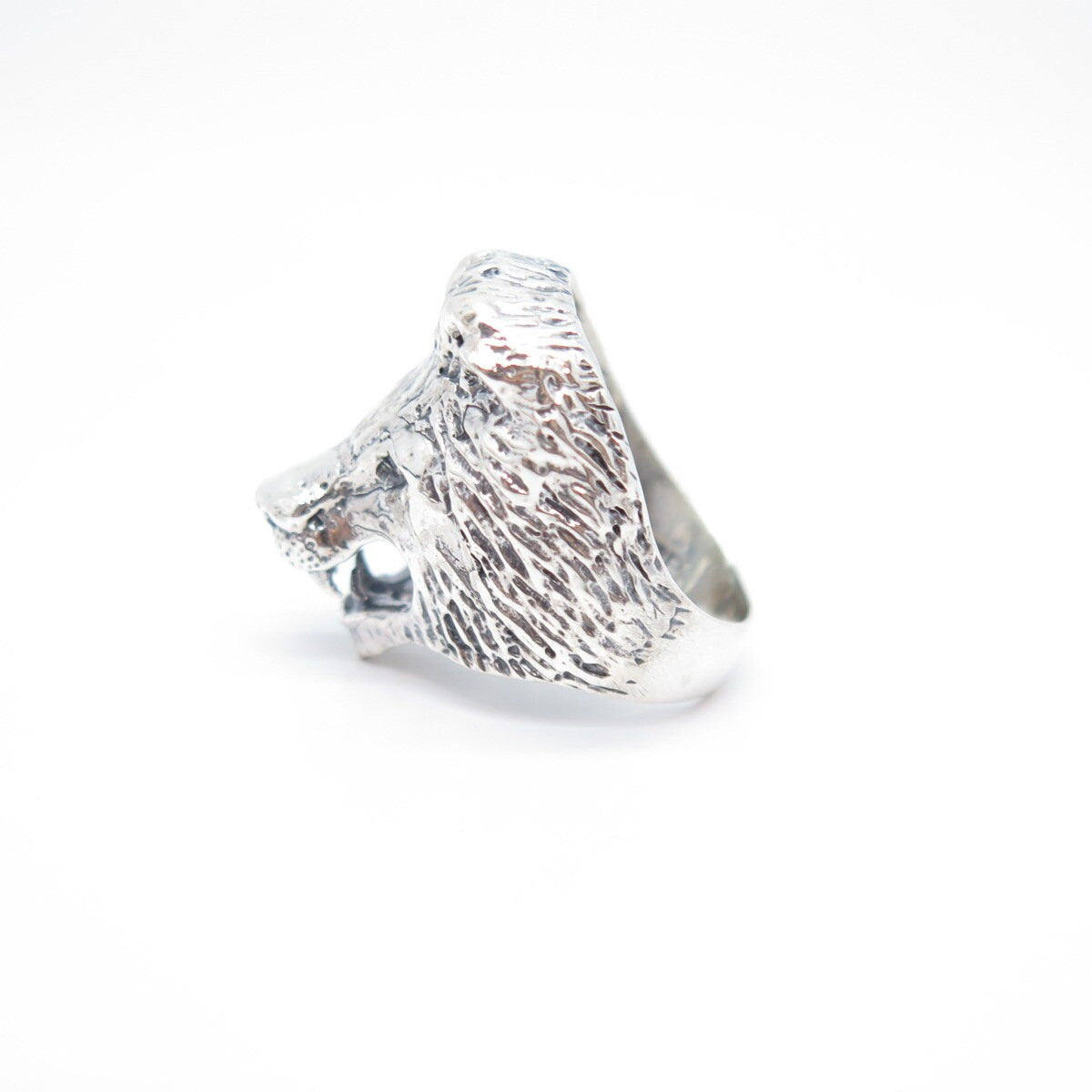 925 Sterling Silver Vintage Lion Ring Size 8.25