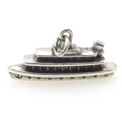 800 Silver Vintage Liner Ship 3D Charm Pendant