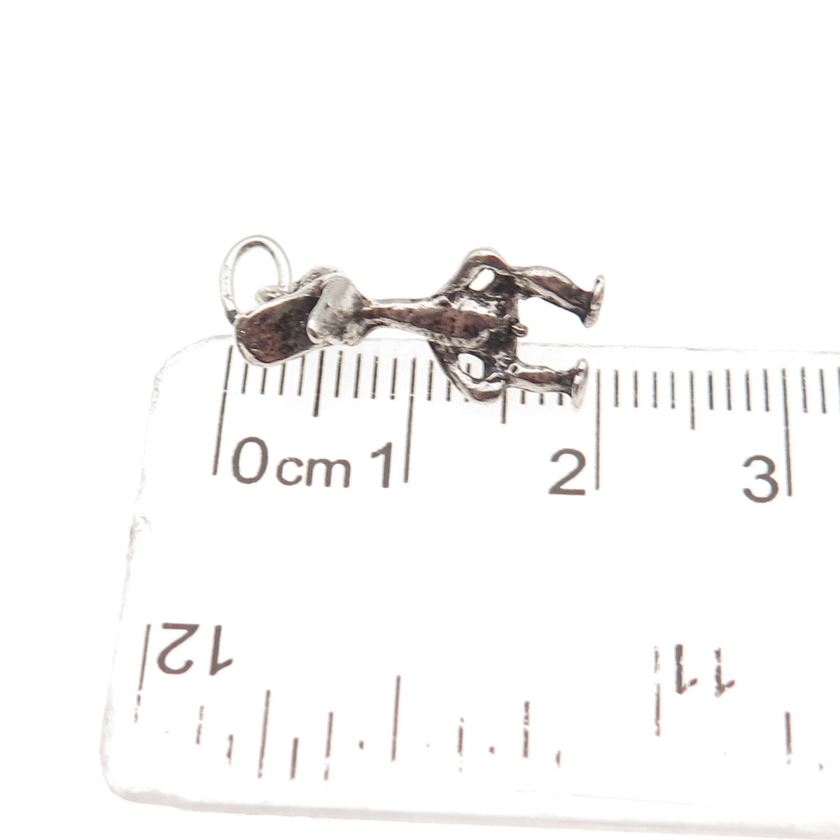 925 Sterling Silver Vintage Daffy Duck Oxidized 3D Mini Charm Pendant
