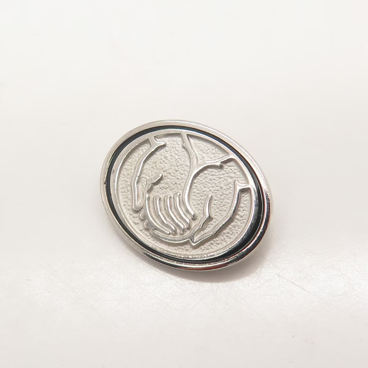 925 Sterling Silver Vintage Enamel Allstate Insurance Logo Pin Brooch