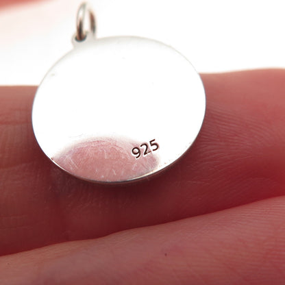 925 Sterling Silver Blue Enamel Leo Zodiac Sign Charm Pendant