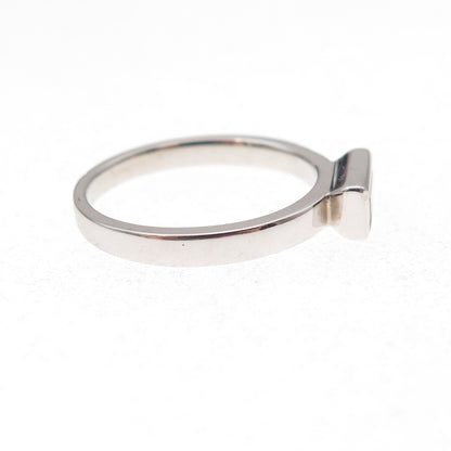 925 Sterling Silver Vintage Emerald-Cut Green C Z Ring Size 5.75