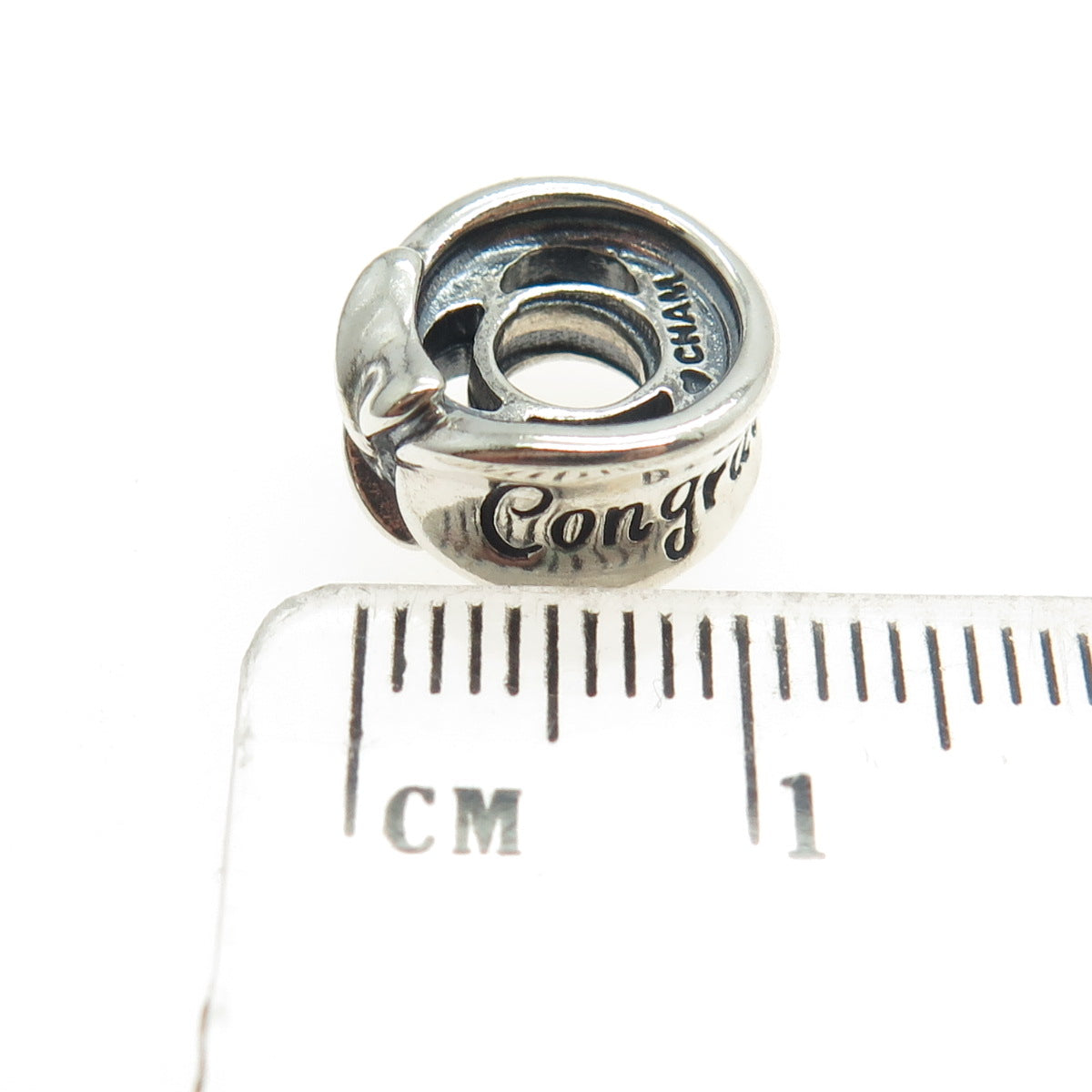 CHAMILIA 925 Sterling Silver "Congratulation" Bead Charm